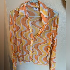 Sheer 70s style shirt